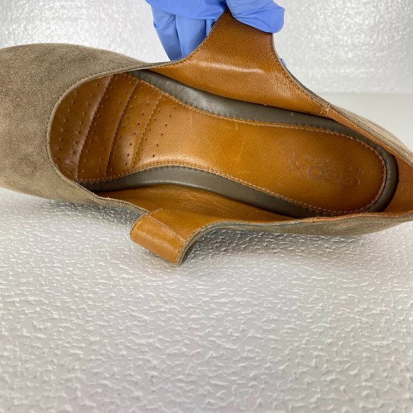 GEOX RESPIRA suede leather wedge with buckle strap - EU 41 / US 10.5 - Picture 8 of 13